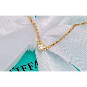 Tiffany & Co. Elsa Peretti Vintage Diamonds by the Yard Yellow Gold Necklace .07